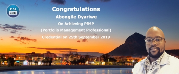 Congratulations Abongile on Achieving PfMP..!